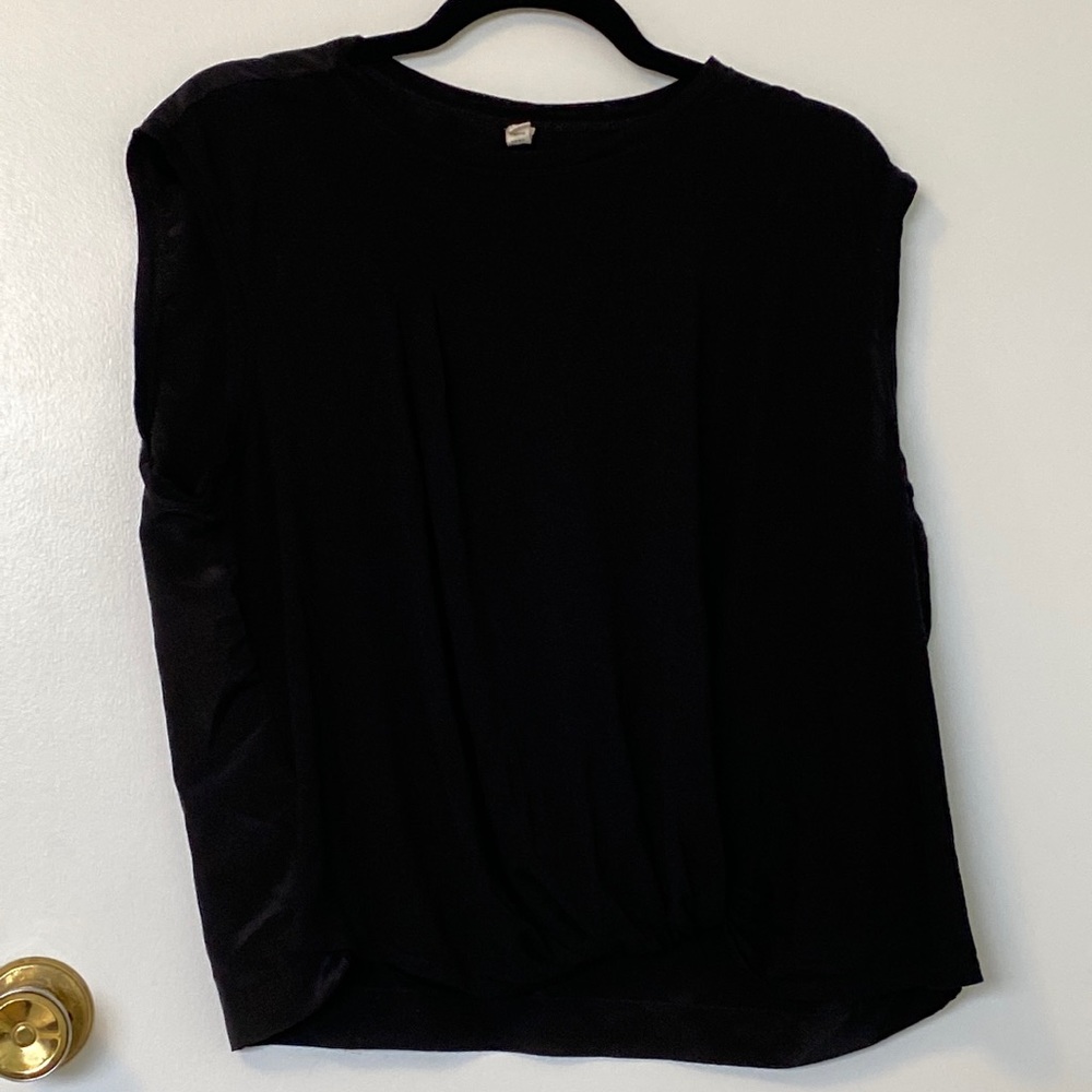 Tiny Dual Fabric Cap Sleeve Tank